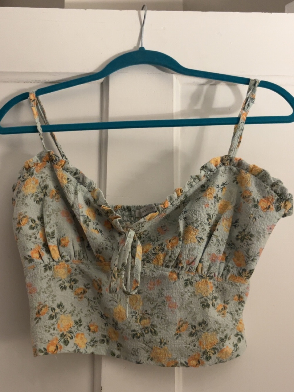 Lemon & green crop top